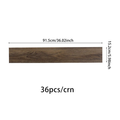Livingandhome 36pcs Rustic Lifelike Wood Grain Self-adhesive PVC Flooring Laminate Flooring Planks for Home Decor