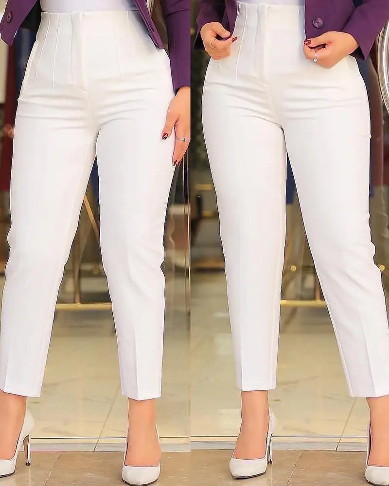 Women Office Wear High Waist Pants for Women Formal Pants