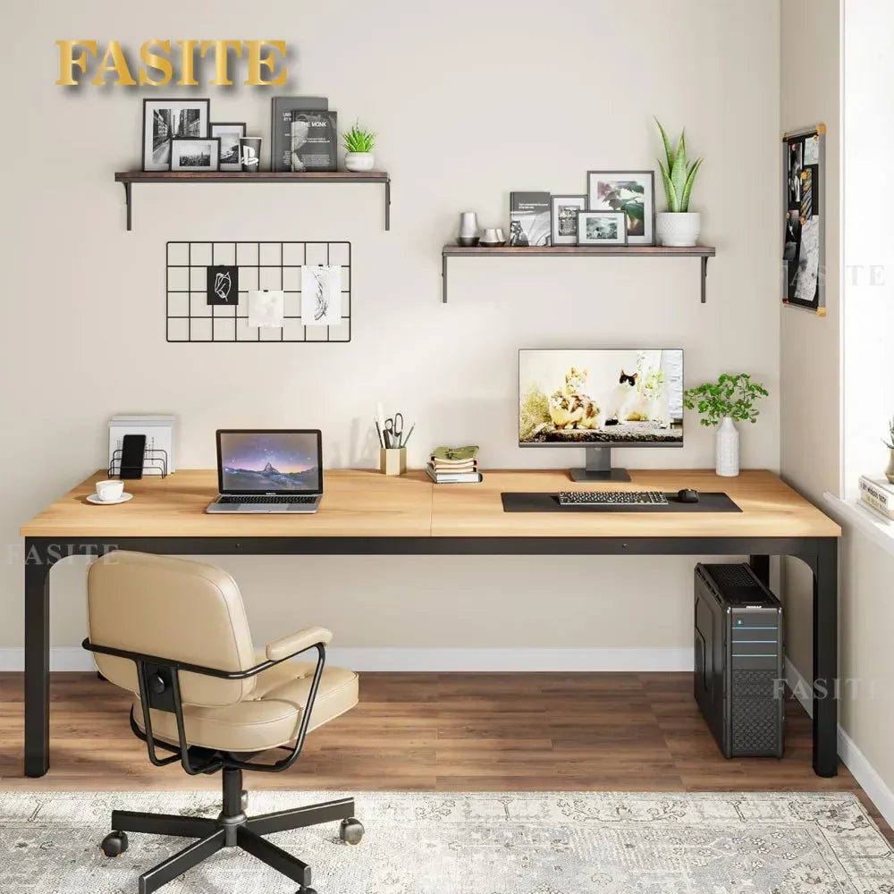 78.7 Inches Extra Long Computer Desk 2 Person Desk, Double Long Desk, Workstaion For Home Office