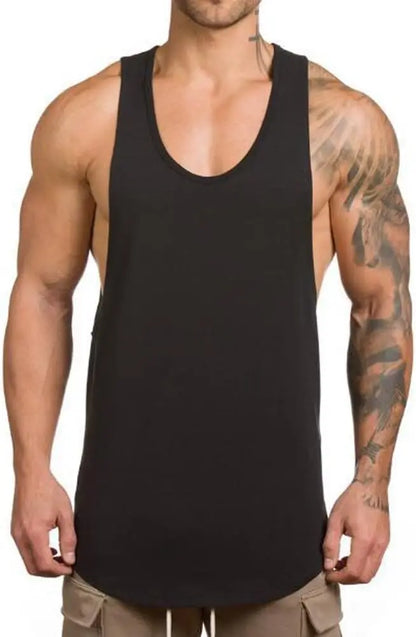 Men's Muscle Gym Workout Stringer Tank Topsdybuilding Fitness T-Shirts T01