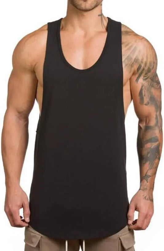 Men's Muscle Gym Workout Stringer Tank Topsdybuilding Fitness T-Shirts T01