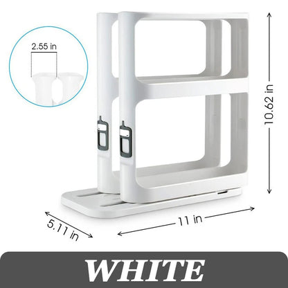 Cabinet Caddy Sliding Spice Rack Organizer for Cabinet Pull & Rotate Kitchen Organizers and Storage 2 Double-Decker Shelves