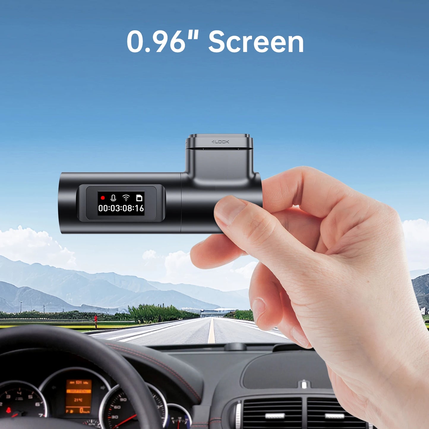 LINGDU D500 Dash Cam Ultra HD 4K Built-in 5GHz WI-FI GPS English Voice Control Dash Car Camera 24H Loop Recording D500 Car DVR