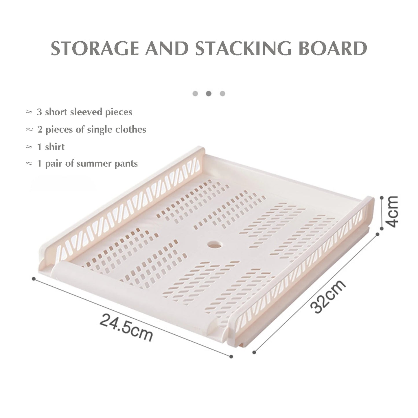 T Shirt Folder Board Wardrobe Cloth Stackable Organizer Easy Tray Folding Plastic Storage Rack Home Storage Tool Divider Holder