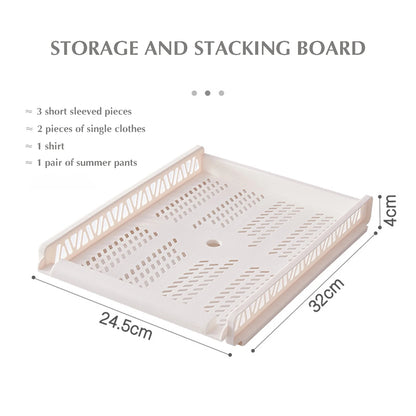 T Shirt Folder Board Wardrobe Cloth Stackable Organizer Easy Tray Folding Plastic Storage Rack Home Storage Tool Divider Holder