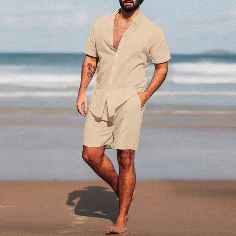 New Men's Hawaiian Set