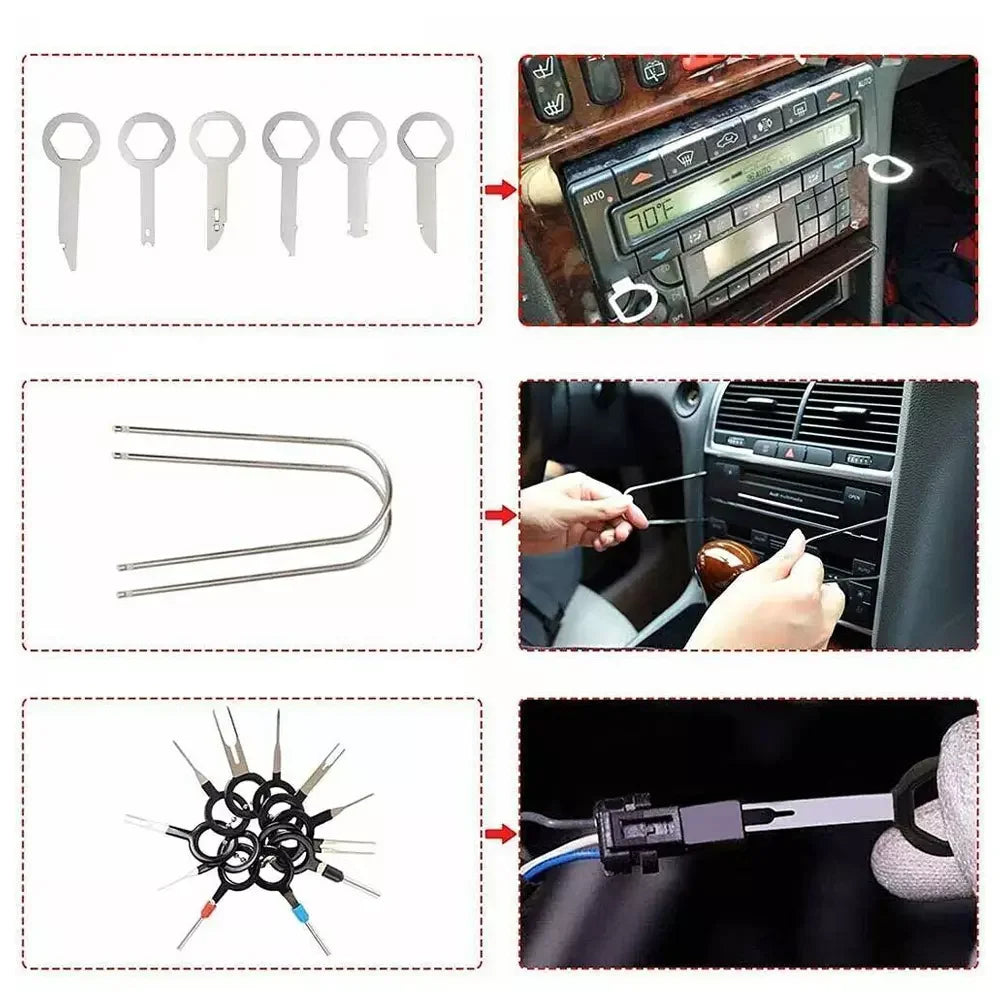 [UK Stock] 238pc Wrench Driver Tools Car Audio Repair Tool Trimming Clamps Hand tool Car Interior Disassembly Kit Removal Tool