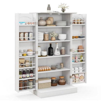 GOFLAME Kitchen Storage Cabinet Freestanding Buffet Cupboards Sideboard with 2 doors