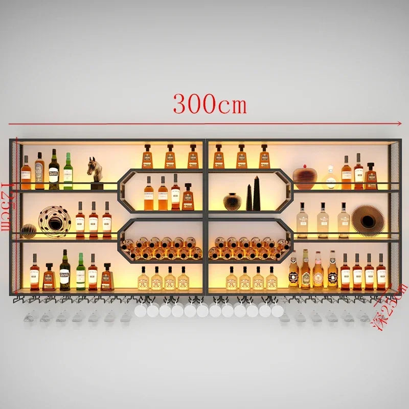 Drinks Bar Cabinet Portable Shelves Luxury Whiskey Iron Wine Rack Outdoor Home Open Cabinets Display Vitrinas Full Bar Furniture