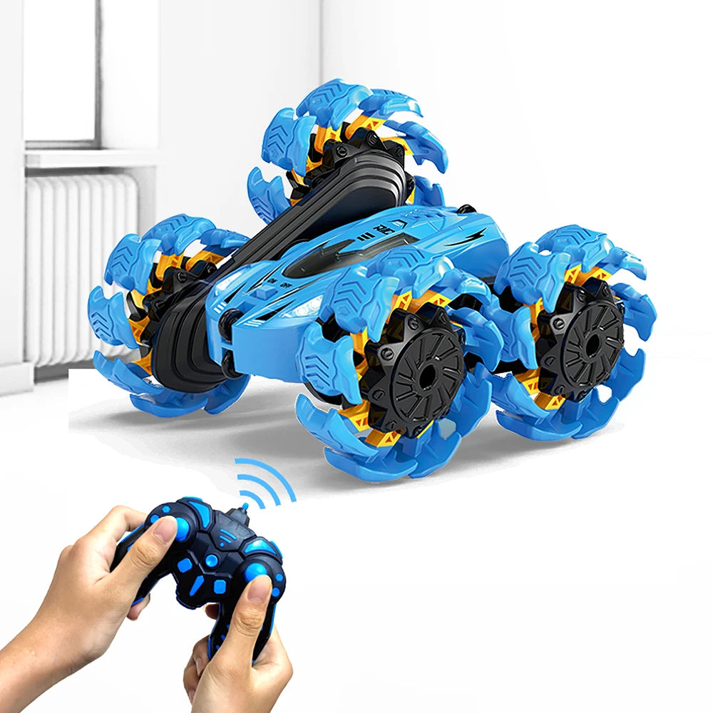 2.4G RC Stunt Car Toy with Explosive Wheels for Kids Holiday Present