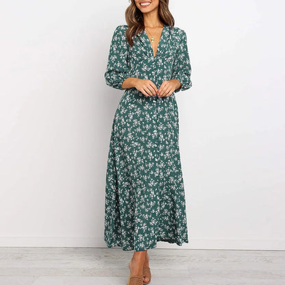 Summer Floral Print Long Dress