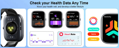 Smart Watch, 1.91" Smartwatch (Answer/Make Call), IP68 Waterproof Fitness Tracker, 110+ Sport Modes, Heart Rate and Sleep Monit