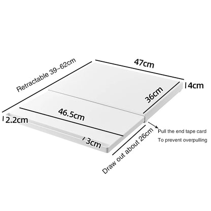 Microwave Storage Rack Bottom Retractable Bracket Drawer Oven Push Pull Divider Kitchen Cook Tray Table Plate Pot Holder