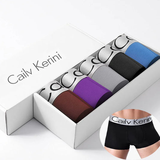 4/5pcs Men's Boxer Briefs Milk Silk Underwear