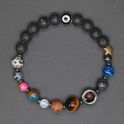 Universe Solar System Bracelet Women Natural Stone Eight Planets Bracelet Men Best Friends Gift For Him Gift For Her MY8