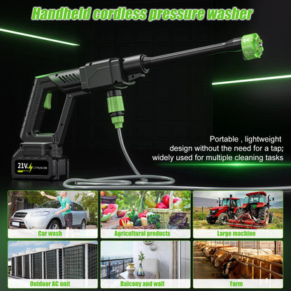 Brushless High Pressure Car Washer Gun 6 IN 1 Electric Garden Washing Water Wash Spray Gun Cordless Pressure Washer