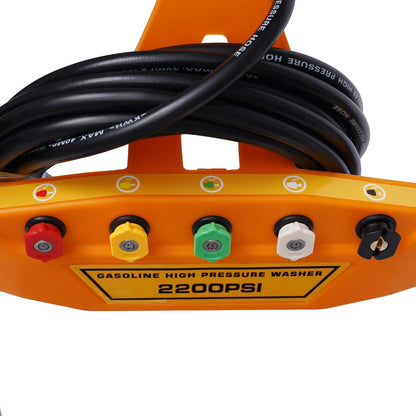 7.5Hp High Pressure Gasoline Washing Machine Petrol Pressure Washer with Gun Hose Nozzles Ohv 420CC 2465 Psi /170 Bar