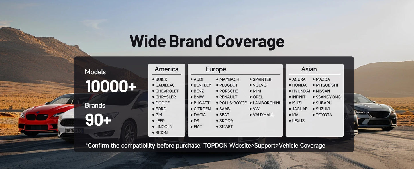 TOPDON Carpal OBD2 Scanner for Car All System Diagnostic Tool Vehicle Health Check Smog Check Battery Test IOS Android  BT 5.0