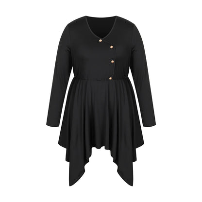 Chic Black Long-Sleeved Top for Women -