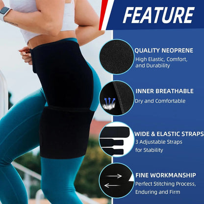 VKWE Hip Brace Hip Support for Men and Women,Thigh Support Groin Brace Sciatic