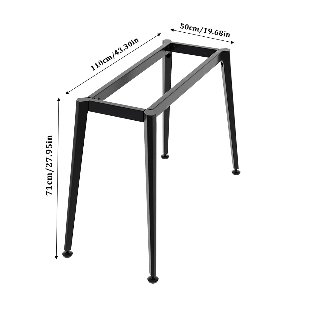 Livingandhome Height Metal Table Legs Furniture Accessories Anti-slip Black Iron Table Leg Round Metal Table Legs