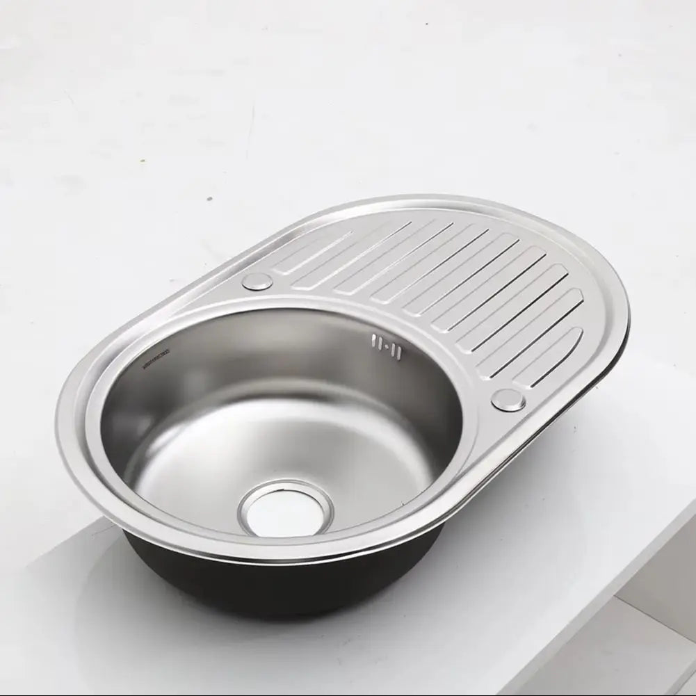 Stainless Steel Single Kitchen Sink Modern Catering Topmount