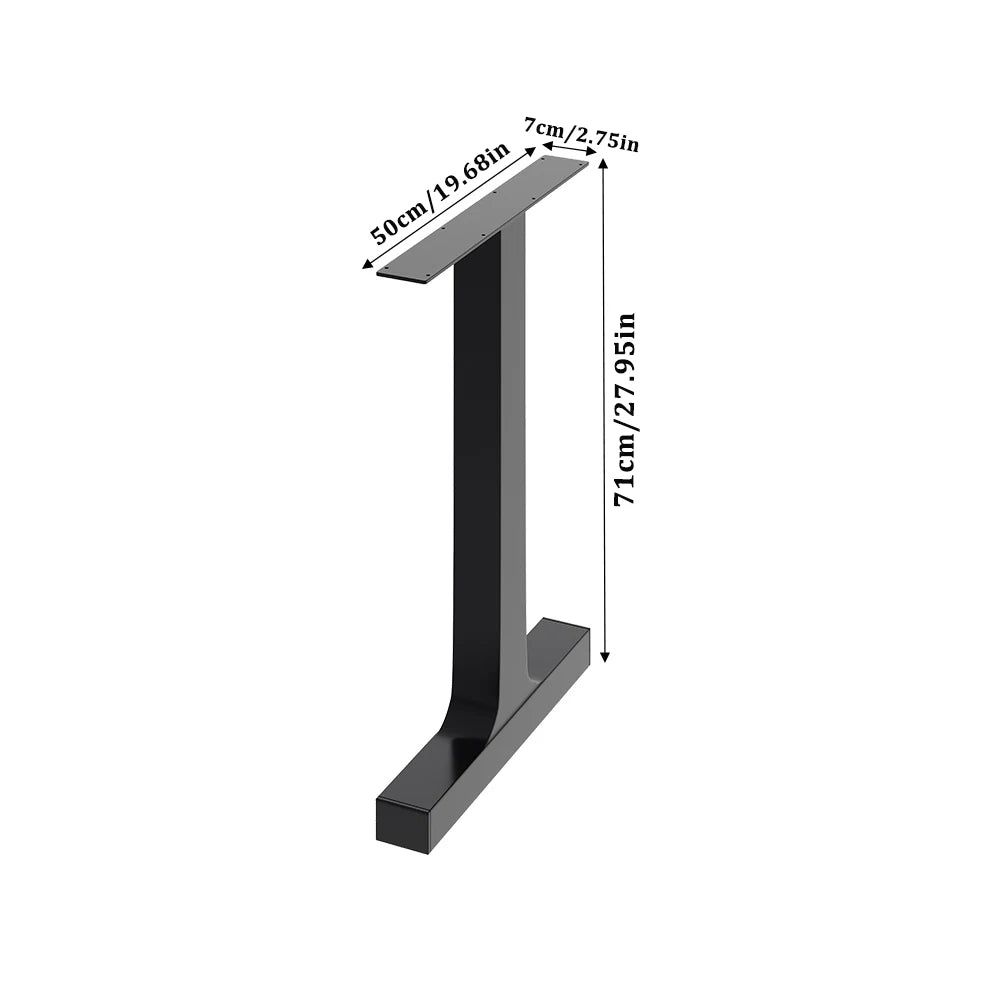 Livingandhome Height Metal Table Legs Furniture Accessories Anti-slip Black Iron Table Leg Round Metal Table Legs