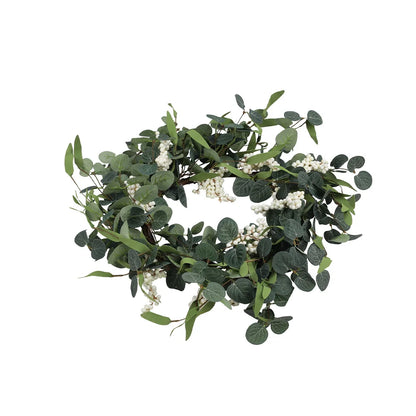 55CM Artificial Topiary Wreath Eucalyptus Leaf Door Decor