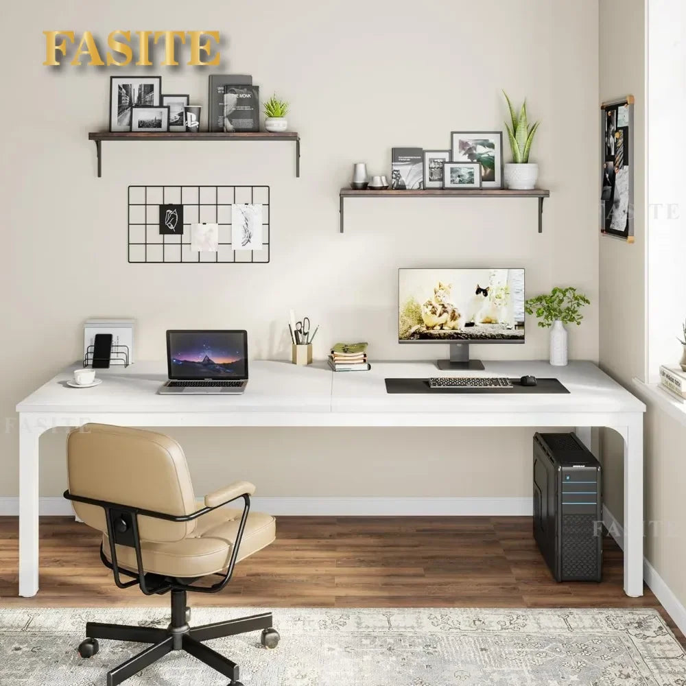 78.7 Inches Extra Long Computer Desk 2 Person Desk, Double Long Desk, Workstaion For Home Office