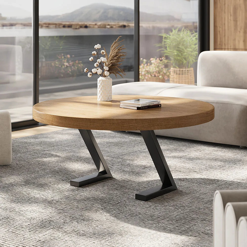 Livingandhome Height Metal Table Legs Furniture Accessories Anti-slip Black Iron Table Leg Round Metal Table Legs