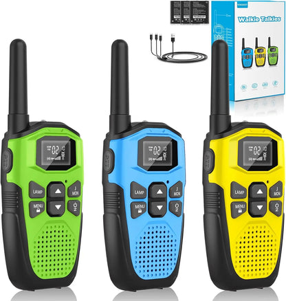 Walkie Talkies for Adults/Kids 3Pack,Built-In Li-Ion Battery,16 Channels Radio