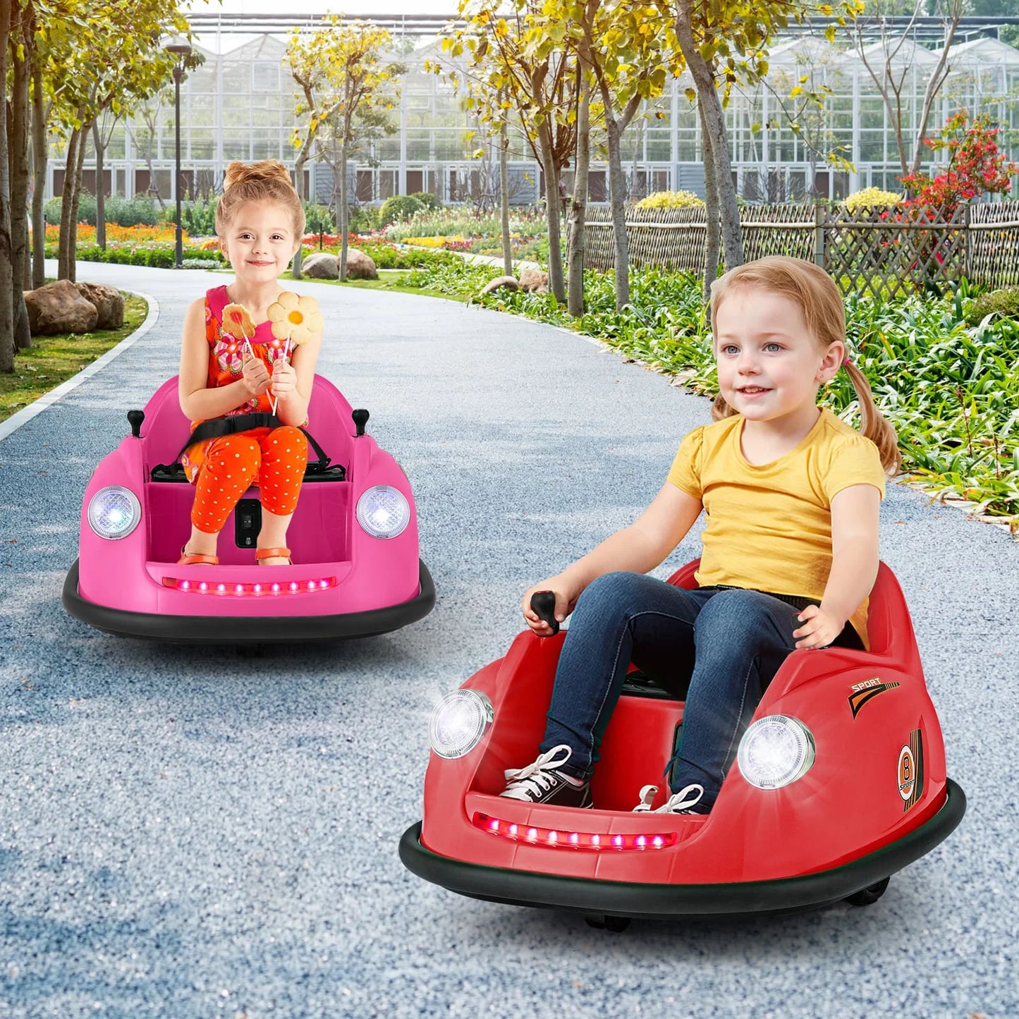 DORTALA Ride on Bumper Car Kids 12V Battery Powered Electric Toy Vehicle-Red