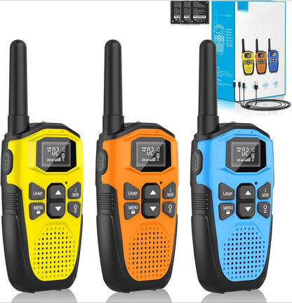 Walkie Talkies for Adults/Kids 3Pack,Built-In Li-Ion Battery,16 Channels Radio