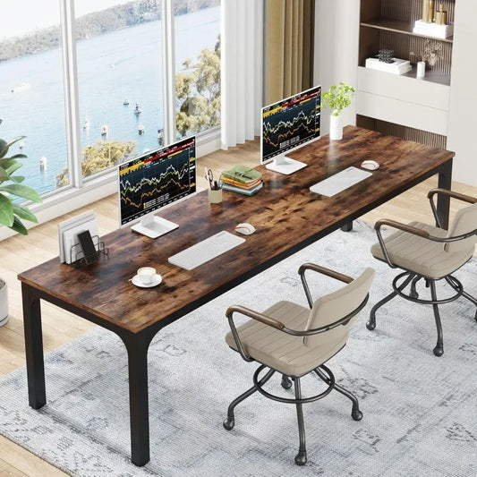 78.7 Inches Extra Long Computer Desk 2 Person Desk, Double Long Desk, Workstaion For Home Office
