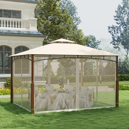 GOFLAME 360 CM x 300 CM Patio Gazebo, Heavy Duty Gazebos Shelter Party Tent w/ Sun &Waterproof Vented Top