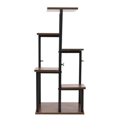 Plant Stand Large Multi-Tier Metal Wooden Flower Pots Shelf Plant Display Corner Stand for Patio Garden Living Room Balcony