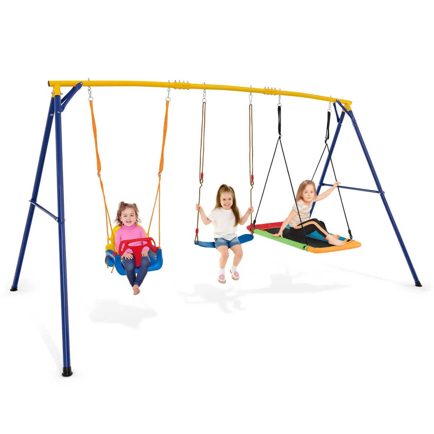 ERGOMASTER 300 kg Heavy Duty Swing Set Backyard Kids Swing Set Indoor & Outdoor Playset