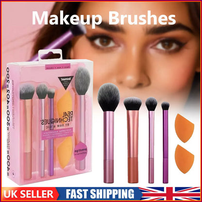 Makeup Brushes Set Foundation Smooth Blender Sponges Puff
