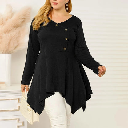 Chic Black Long-Sleeved Top for Women -