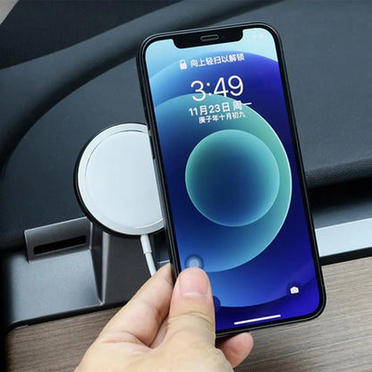 Magnetic Phone Holder Car Mount Stand with Base for MagSafe Mobile Phone Bracket Phone Navigation Support for Tesla Model 3 Y