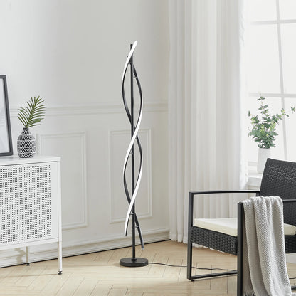 Black 60W Modern LED Floor Lamp for Living Room