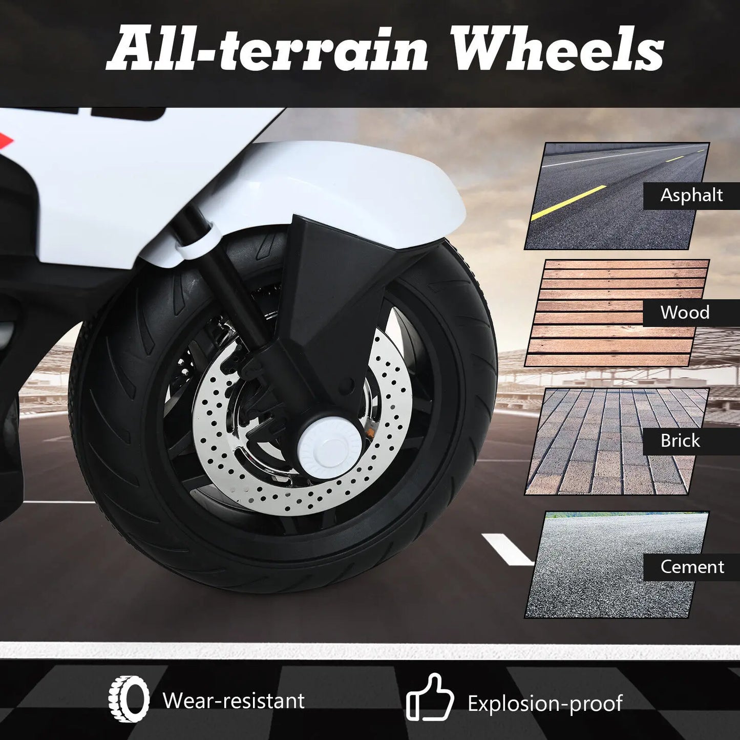 DORTALA Kids Ride On Motorcycle 12V Electric Battery Powered Ride On Bike w/ LED Lights