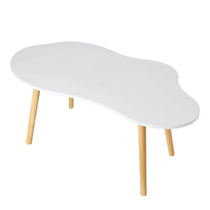 Mid Century Modern Tea Table, Small Coffee Table, Living Room Center Minimalist Display Coffee Table with Cloud Shape