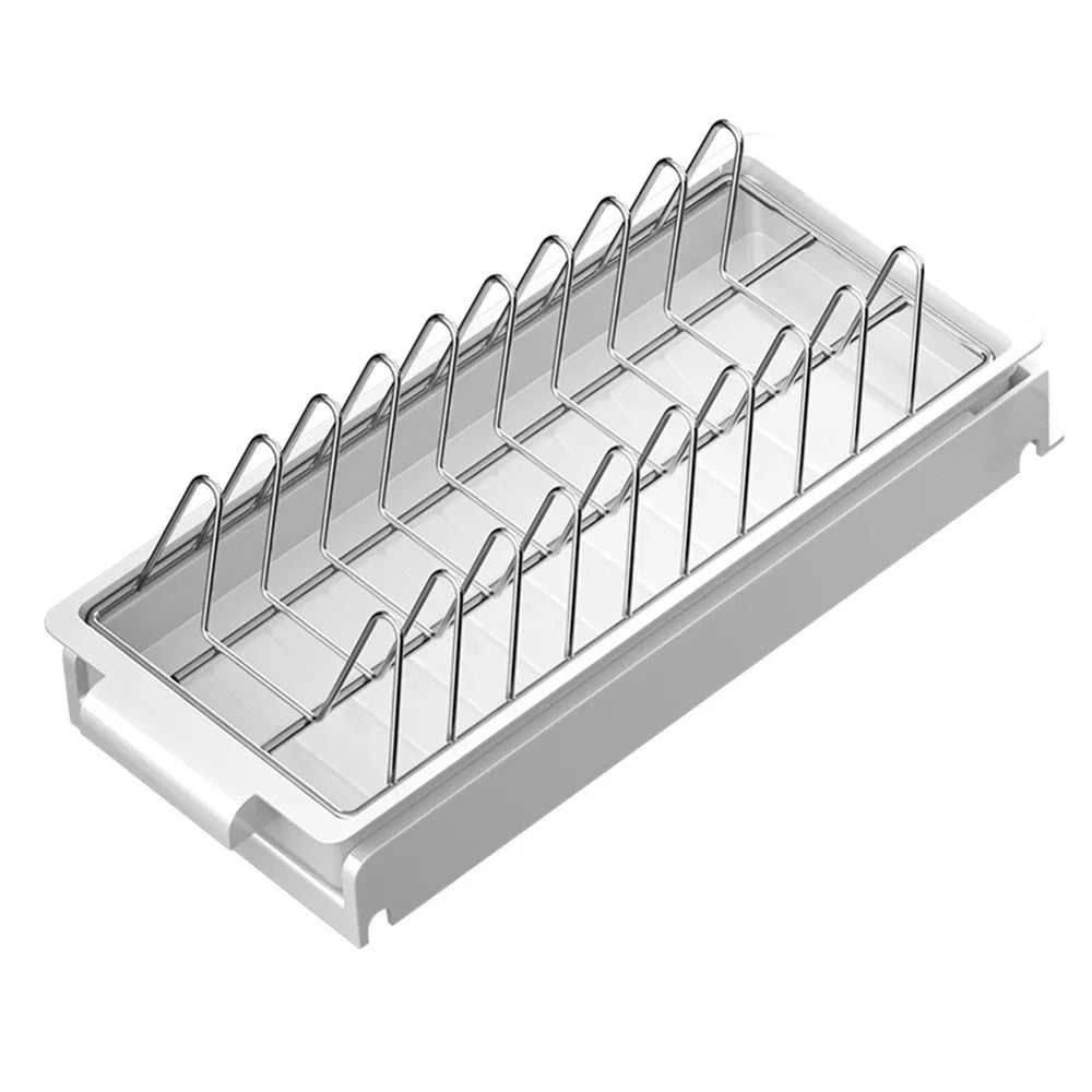 Pull Out Dish Rack Drawer Kitchen Sliding Dish Drainer Organizer Multi-Level Pull Out Storage Sink Cabinet