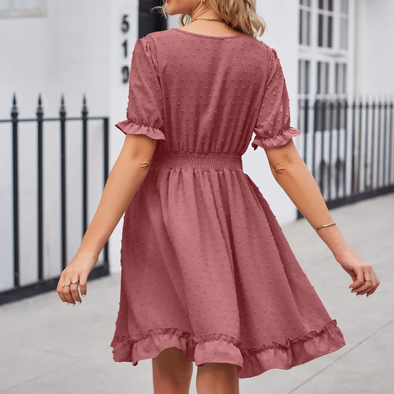 Elegant Bodycon Sexy Cotton Women'S Dress