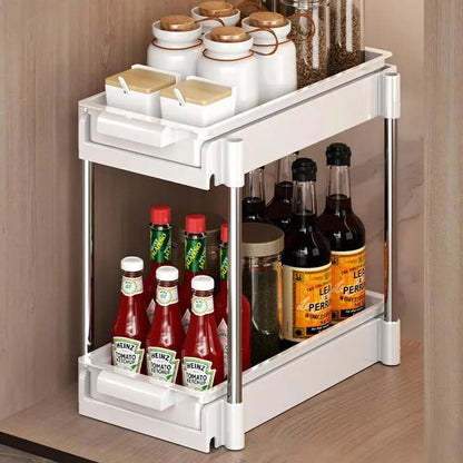 Pull Out Cabinet Drawers Large Capacity Portable Cabinet Drawers Cabinet Organizer Storage Shelf For Kitchen Pantry Bathroom
