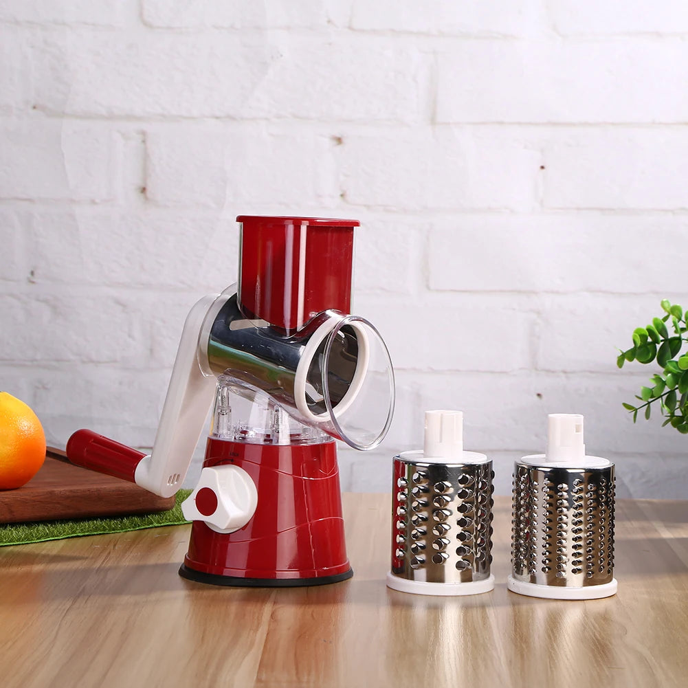 Manual Vegetable Fruit Rotating Cutter Multi-functional Potato Cheese Round Slicer Kitchen Gadget Food Processors
