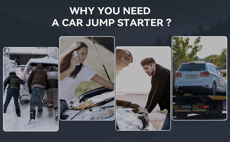 12800mAh Car Jump Starter Portable Power Bank Car Battery Booster 12V Car Starting Device for Petrol 7.0L Diesel 5.5L