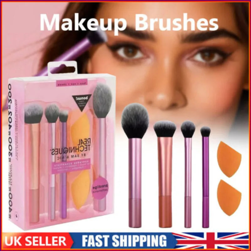 Makeup Brushes Set Foundation Smooth Blender Sponges Puff
