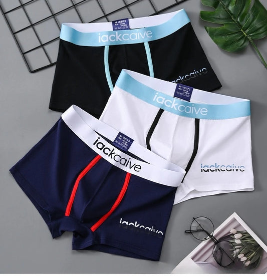 3Pcs Lot Men Panties Boxer Shorts Cotton Men's Underwear